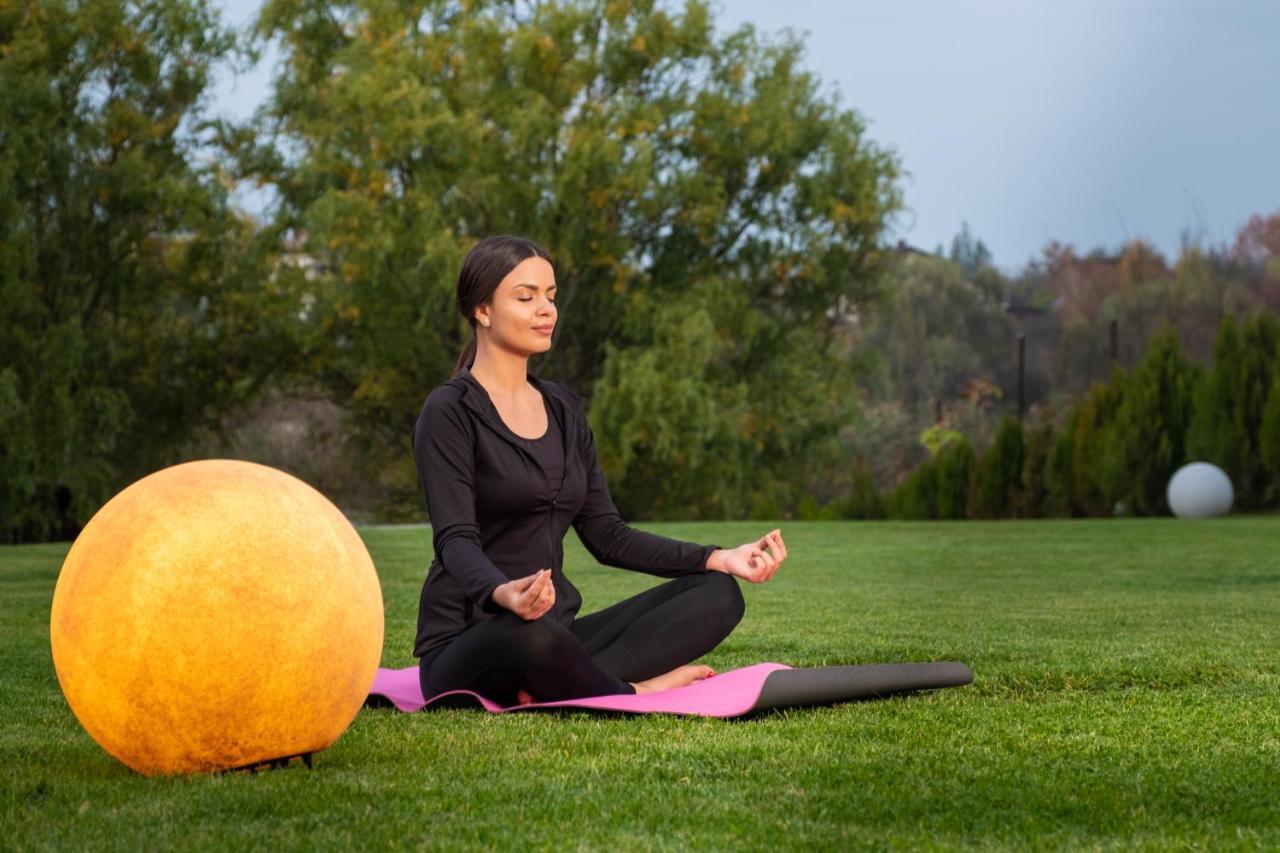 Country Spa Retreat Snagov Exterior foto A woman meditating